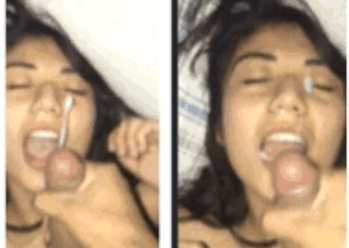 Morena caiu na net levando gozada facial